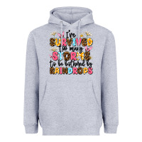 Heather Grey i've survived too many storms Heavyweight Hoodie - JahusDesignShop