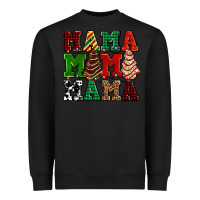 Black mama mama mama with christmas lights and christmas tree cakes Heavyweight Sweatshirt - AdoDesignShop