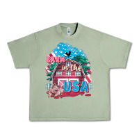 Oil Green Barn in the USA Urban Heavy Tee - FaDigitalArtStudio