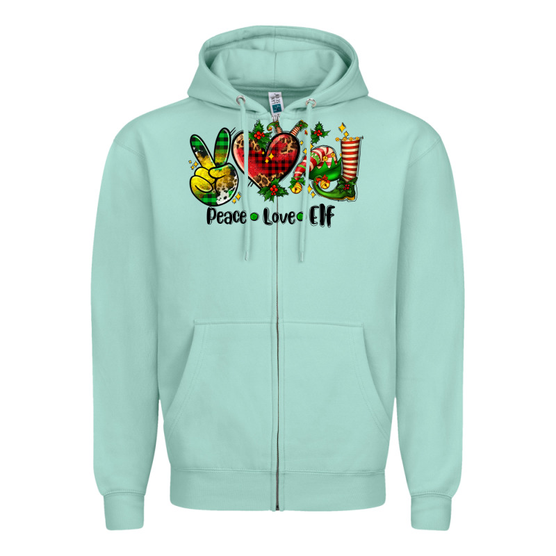 Peace Love  Elf Zipper Hoodie by AdoDesignShop | Teevron