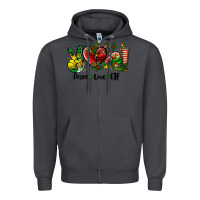 Smoke peace love  elf Zipper Hoodie - AdoDesignShop