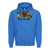 True Royal peace love  elf Zipper Hoodie - AdoDesignShop