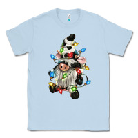 Dusty Blue christmas cow gnome Classic Tee - CowGirlArtShop