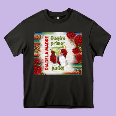 Nuestro Primer Dia De La Madre Juntos Heavy Core Tee Designed By Tumblerdesignbyshophia