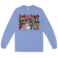 Colony Blue Santa's Favorite Football Player For Christmas Long Sleeve Tee - FaDigitalArtStudio