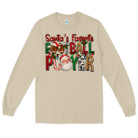 Mushroom Santa's Favorite Football Player For Christmas Long Sleeve Tee - FaDigitalArtStudio