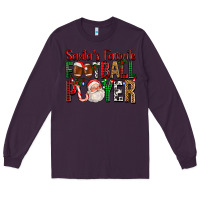 Plum Santa's Favorite Football Player For Christmas Long Sleeve Tee - FaDigitalArtStudio