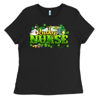 Black Lucky Nurse St. Patrick's Day Ladies Tee - HowdyJamesFarm