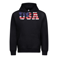 Black usa Urban Hoodie - DesigneFamous