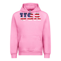 Fuchsia Pink usa Urban Hoodie - DesigneFamous