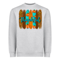 Heather Grey thankful brushstrokes Heavyweight Sweatshirt - AdoDesignShop