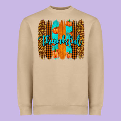 Thankful Brushstrokes Heavyweight Sweatshirt Designed By Adodesignshop