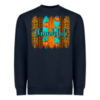 Navy thankful brushstrokes Heavyweight Sweatshirt - AdoDesignShop