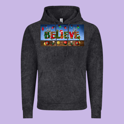 Christmas Believe License Plate Vintage Hoodie Designed By Bundleandbundleshop