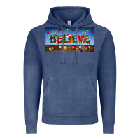 Vintage Denim christmas believe license plate Vintage Hoodie - BundleAndBundleShop