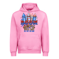 Fuchsia Pink Boom Bıtch Get Out The Way Urban Hoodie - JahusDesignShop