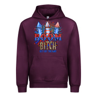 Mauve Wine Boom Bıtch Get Out The Way Urban Hoodie - JahusDesignShop
