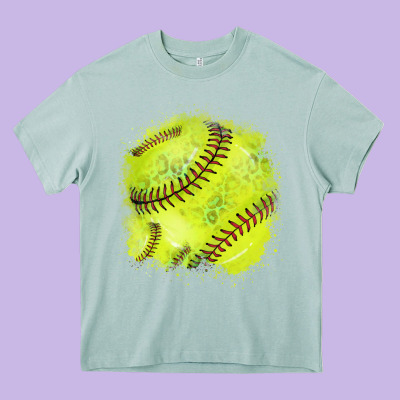 Softball Background Heavy Core Tee Designed By Howdyjamesfarm