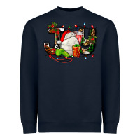 Navy joy with volleyball and santa's hat Heavyweight Sweatshirt - AdoDesignShop