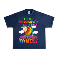 Navy I am the rainbow sheep of the family Urban Heavy Tee - FaDigitalArtStudio