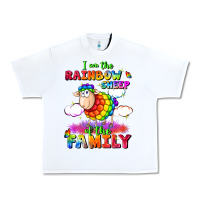 White I am the rainbow sheep of the family Urban Heavy Tee - FaDigitalArtStudio