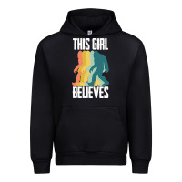 Black bigfoot t  shirt bigfoot   this girl believes t  shirt Urban Hoodie - DesigneFamous