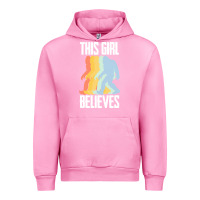 Fuchsia Pink bigfoot t  shirt bigfoot   this girl believes t  shirt Urban Hoodie - DesigneFamous