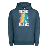 Pigment Midnight Navy bigfoot t  shirt bigfoot   this girl believes t  shirt Urban Hoodie - DesigneFamous