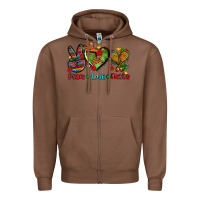 Chestnut peace love fiesta ado Zipper Hoodie - AdoDesignShop
