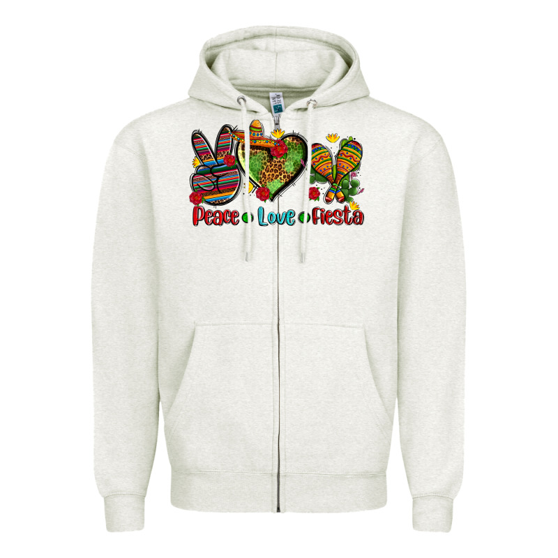 Peace Love Fiesta Ado Zipper Hoodie by AdoDesignShop | Teevron