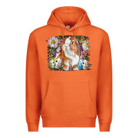 Carrot Easter Bunny With Quail Eggs And Daisy Premium Hoodie - RanaPortraitStore