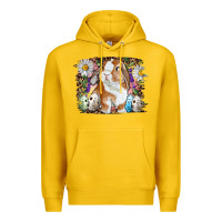 Lemon Easter Bunny With Quail Eggs And Daisy Premium Hoodie - RanaPortraitStore