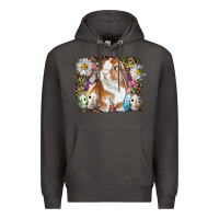 Smoke Easter Bunny With Quail Eggs And Daisy Premium Hoodie - RanaPortraitStore