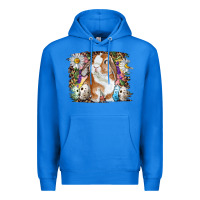 True Royal Easter Bunny With Quail Eggs And Daisy Premium Hoodie - RanaPortraitStore