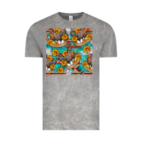 Cloud Rock chicken with eggs and sunflowers seamles pattern Vintage Tee - FaDigitalArtStudio