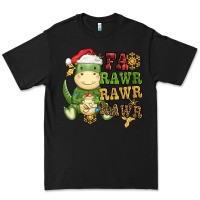 Black watercolor t rex fa rawr rawr rawr christmas Premium Tee - CowGirlArtShop