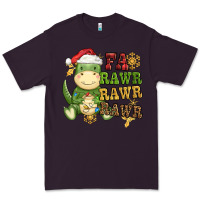 Plum watercolor t rex fa rawr rawr rawr christmas Premium Tee - CowGirlArtShop
