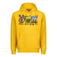 Lemon Peace Love Gray Fox Premium Hoodie - LillyAllenDesigns