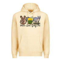 Pina Colada Peace Love Gray Fox Premium Hoodie - LillyAllenDesigns