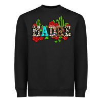 Black madre with roses and cactus Heavyweight Sweatshirt - AdoDesignShop