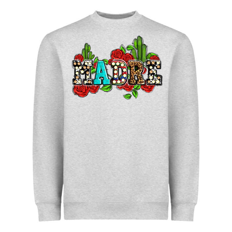 Madre With Roses And Cactus Heavyweight Sweatshirt by AdoDesignShop | Teevron