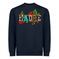 Navy madre with roses and cactus Heavyweight Sweatshirt - AdoDesignShop