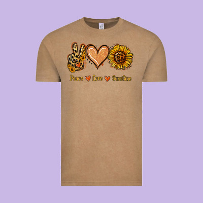 Peace Love Sunshine Vintage Tee Designed By Jasminsmagicworld
