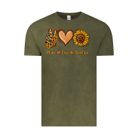 Vintage Olive Peace Love Sunshine Vintage Tee - Jasminsmagicworld