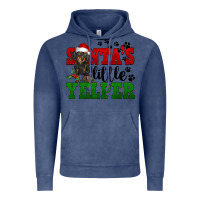 Vintage Denim Santa's Little Yelper Vintage Hoodie - FaDigitalArtStudio