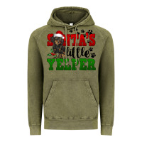 Vintage Olive Santa's Little Yelper Vintage Hoodie - FaDigitalArtStudio