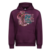 Mauve Wine Walk By Faith Not By Sight Urban Hoodie - JahusDesignShop