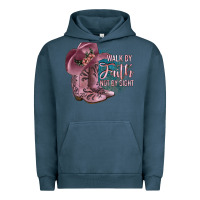 Pigment Midnight Navy Walk By Faith Not By Sight Urban Hoodie - JahusDesignShop