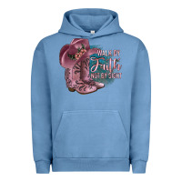 Pigment Pebble Blue Walk By Faith Not By Sight Urban Hoodie - JahusDesignShop