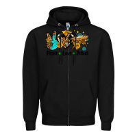 Black peace love jesus Zipper Hoodie - AdoDesignShop